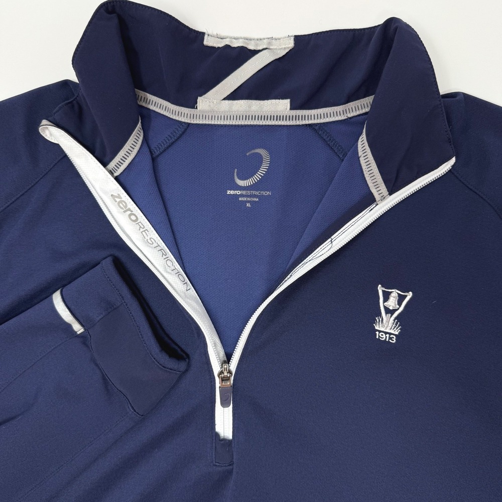 Zero Restriction Mens XL Navy Blue 1/4 Zip Golf Pullover Lightweight